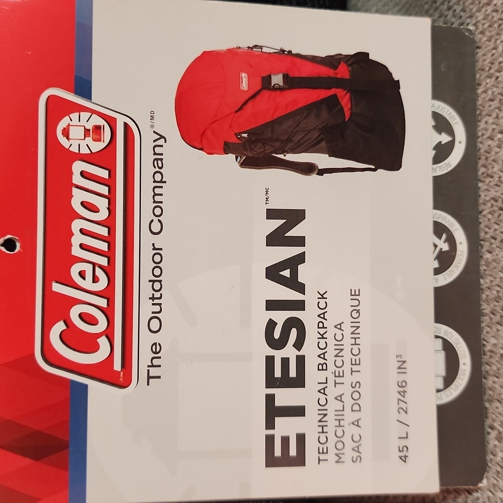 Coleman 45L Etesian Hiking Backpack Backpacking